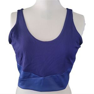 Adidas x Zoe Salanda Aeroready Shine Bra Top Dark Blue XL